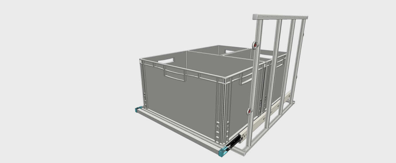 Heckauszug-100 KG Traglast mit Abtrennung